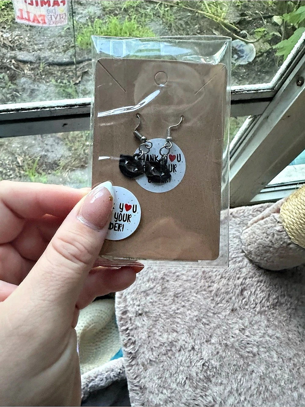 Black & Silver Statement Earrings NWT